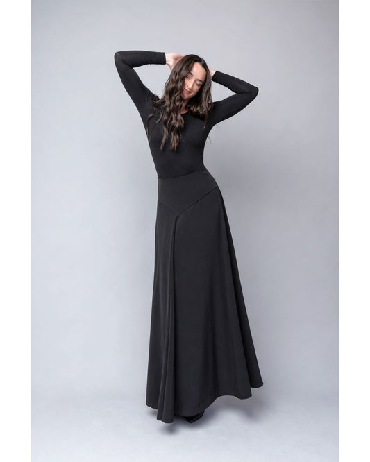 a-line formal black skirt for musicians the Cello Skirt