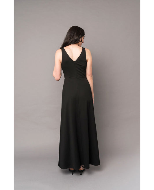 sleeveless formal concert black dress