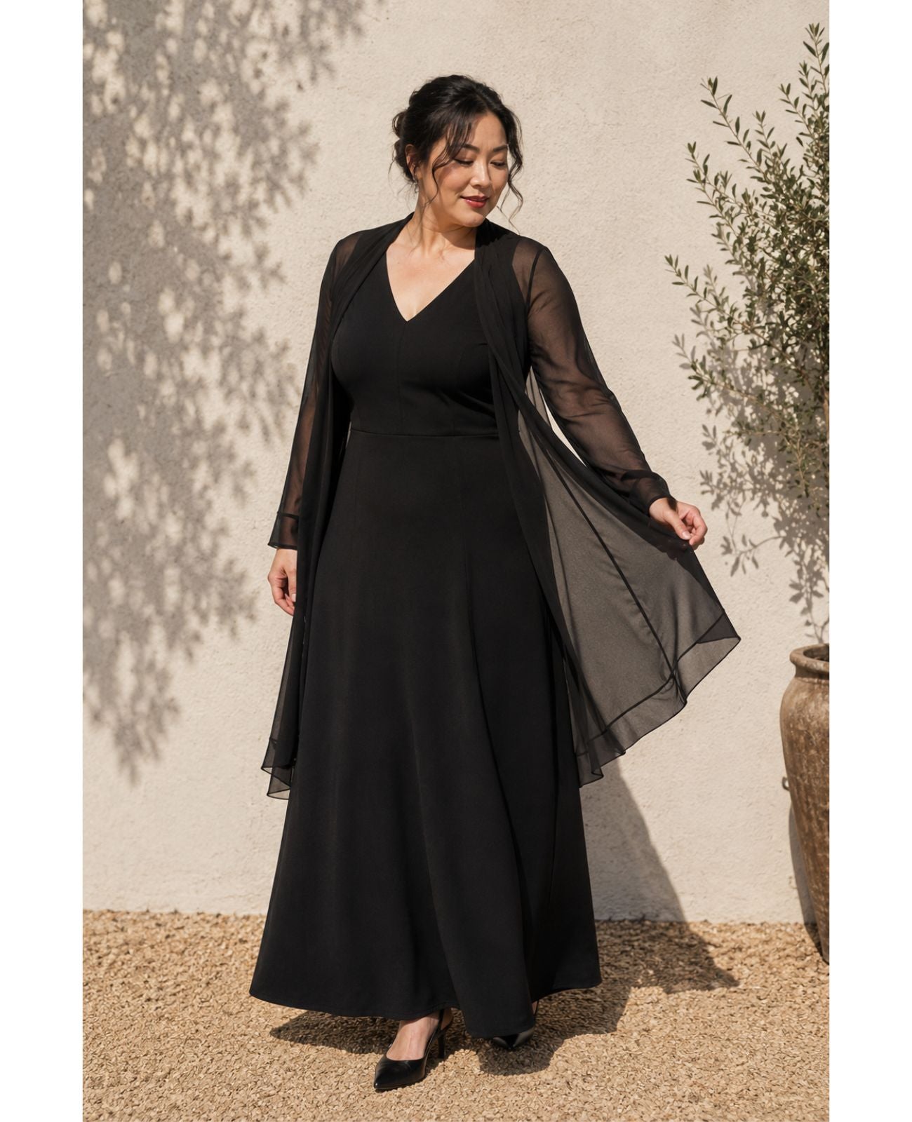black cardigan for formal dress Rswnyirn Women's Lace Long Mother of The Bride Dresses Cardigan Formal A  Line Maxi Evening Prom Black Small at Amazon Women's Clothing store