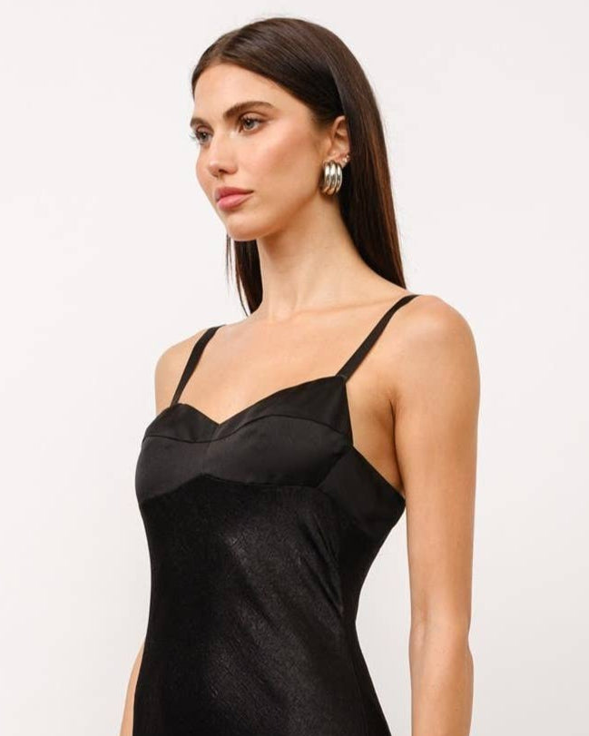 The Bianca Satin Maxi Slip Dress