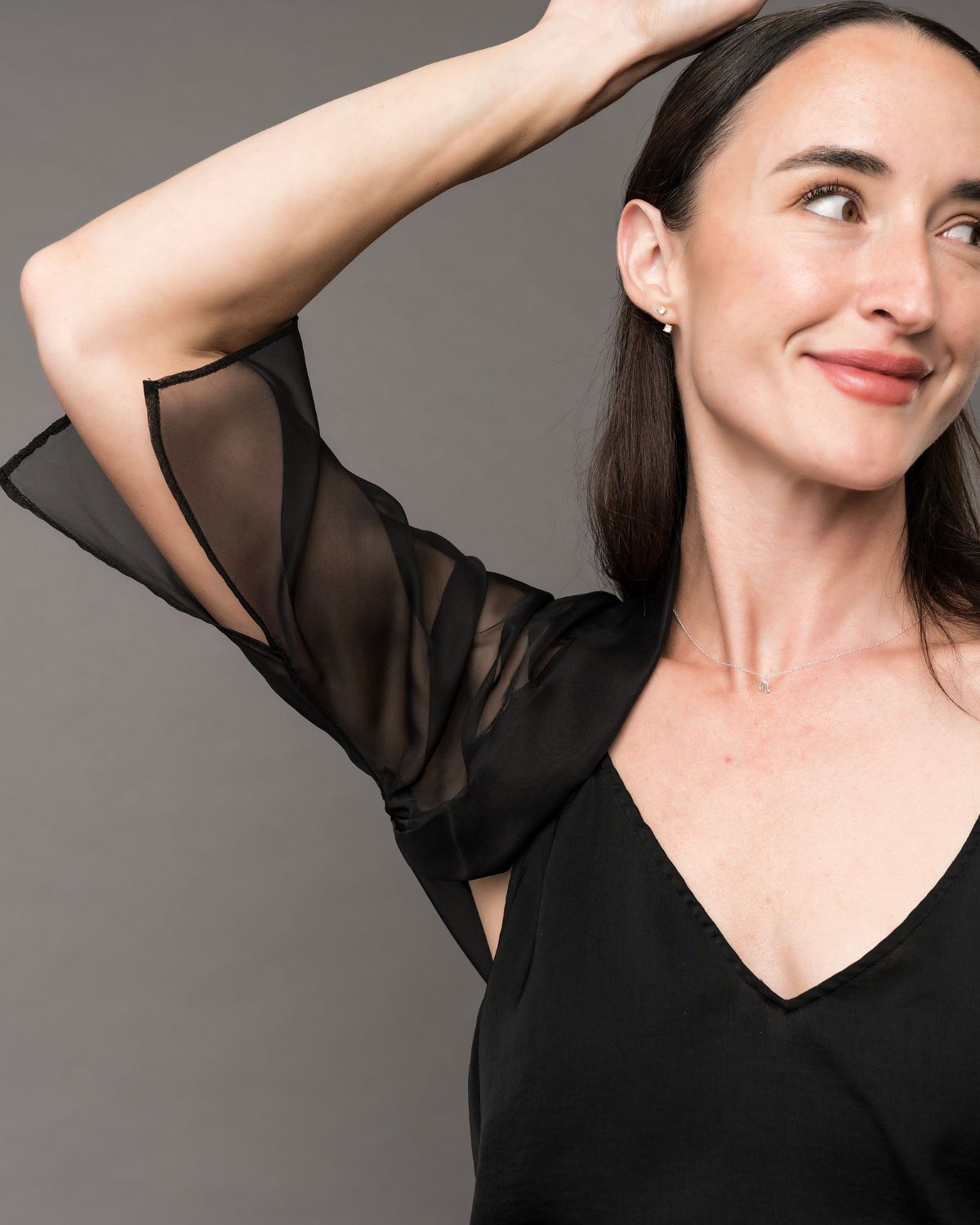 sheer chiffon black bolero shrug