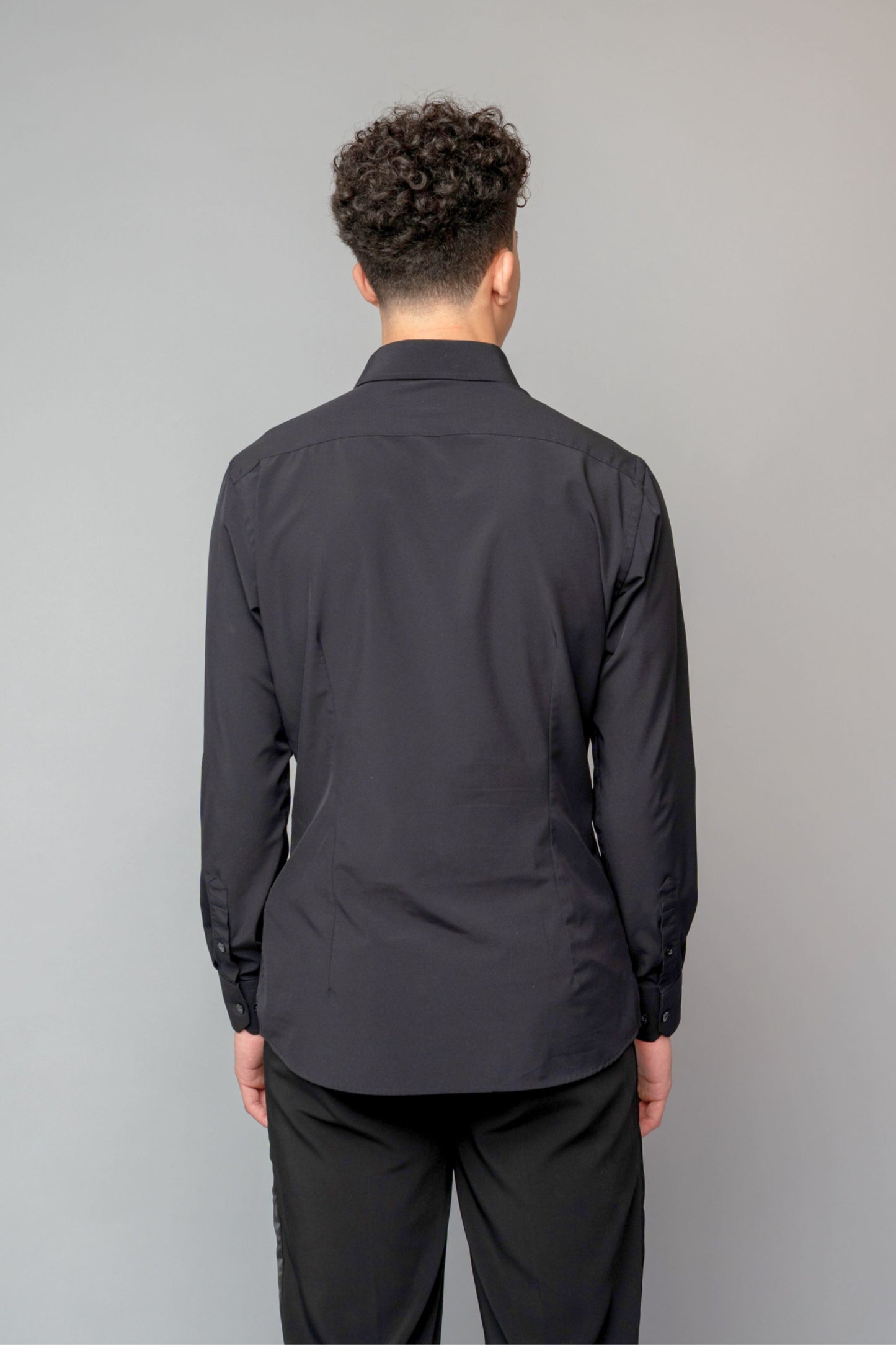 mens black dress shirt with stretch