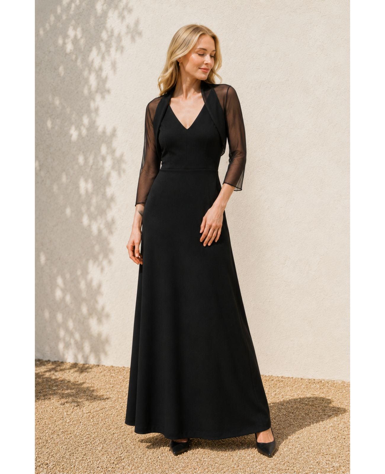 black bolero for evening dress Long Formal Dress j881 by Ladivine Navy / 18