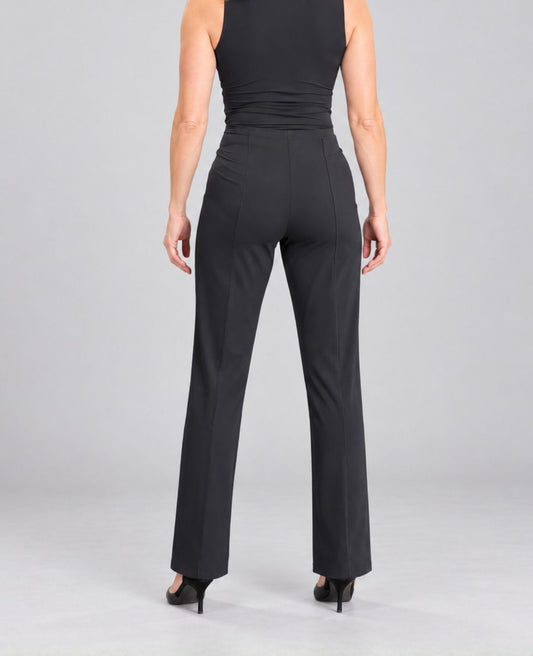Tailored Straight Leg Stretch Pants | Concert Black Pants for Musicians
