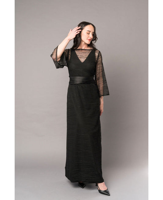 black sheer dress