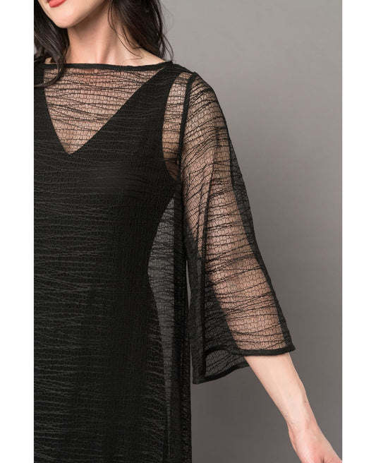 black sheer dress