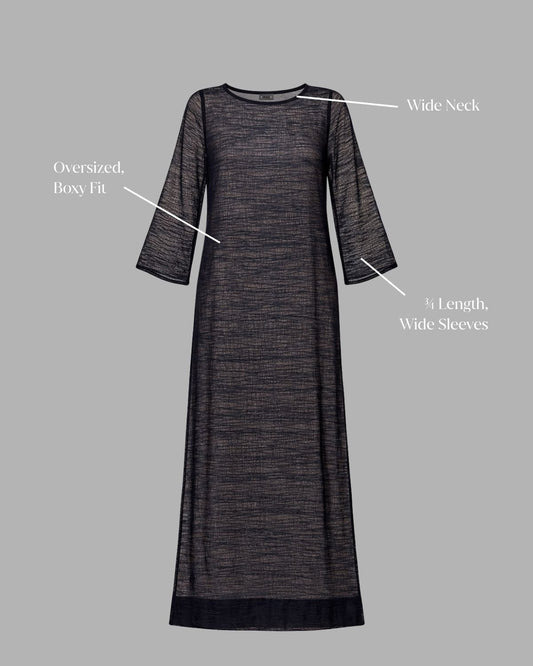 Boxy Sheer Overlay Dress
