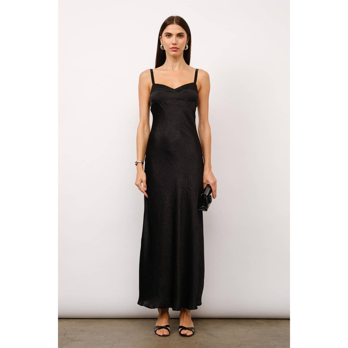 The Bianca Satin Maxi Slip Dress