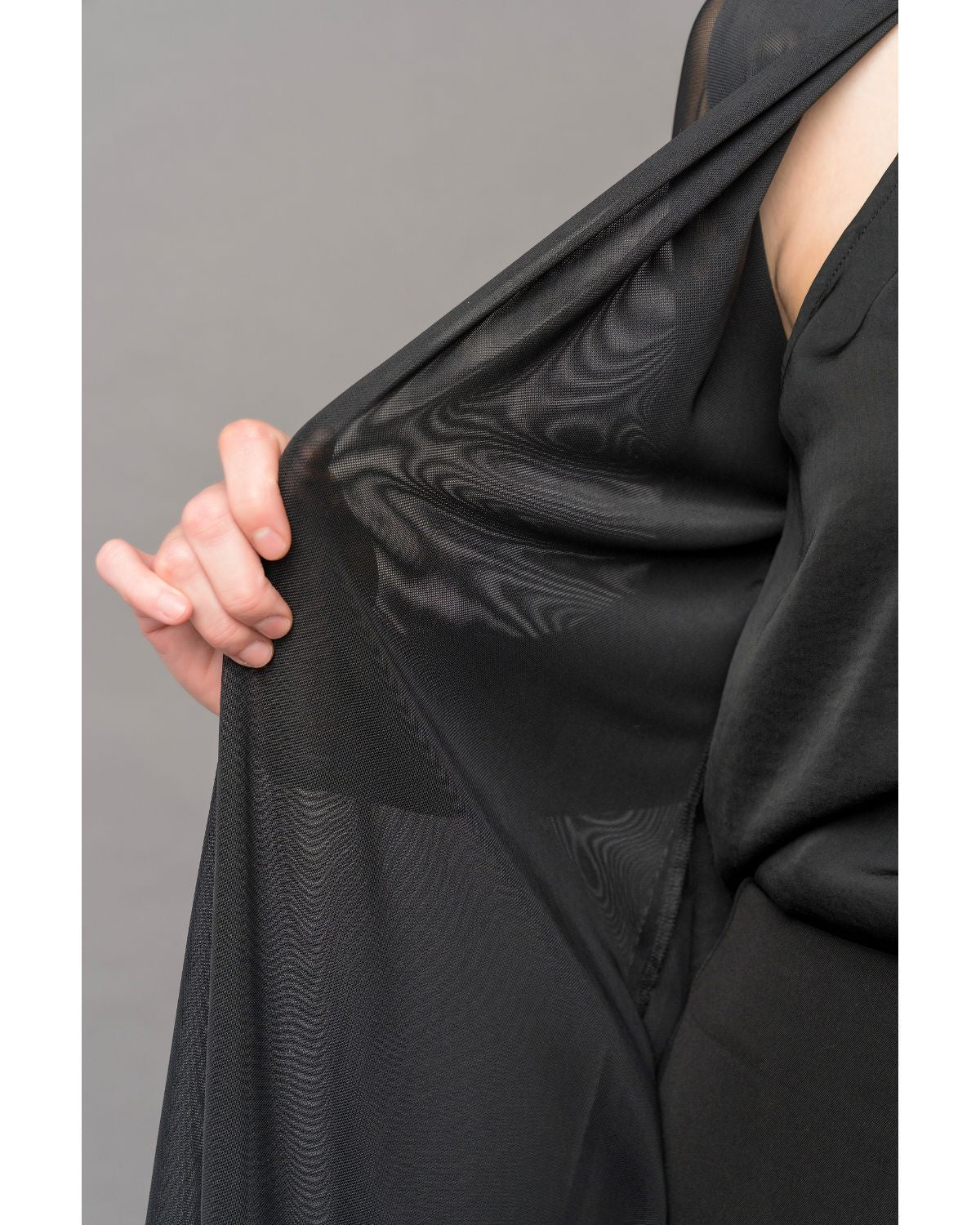The Mesh Cardigan | Sheer Concert Black Cardigan for Musicians