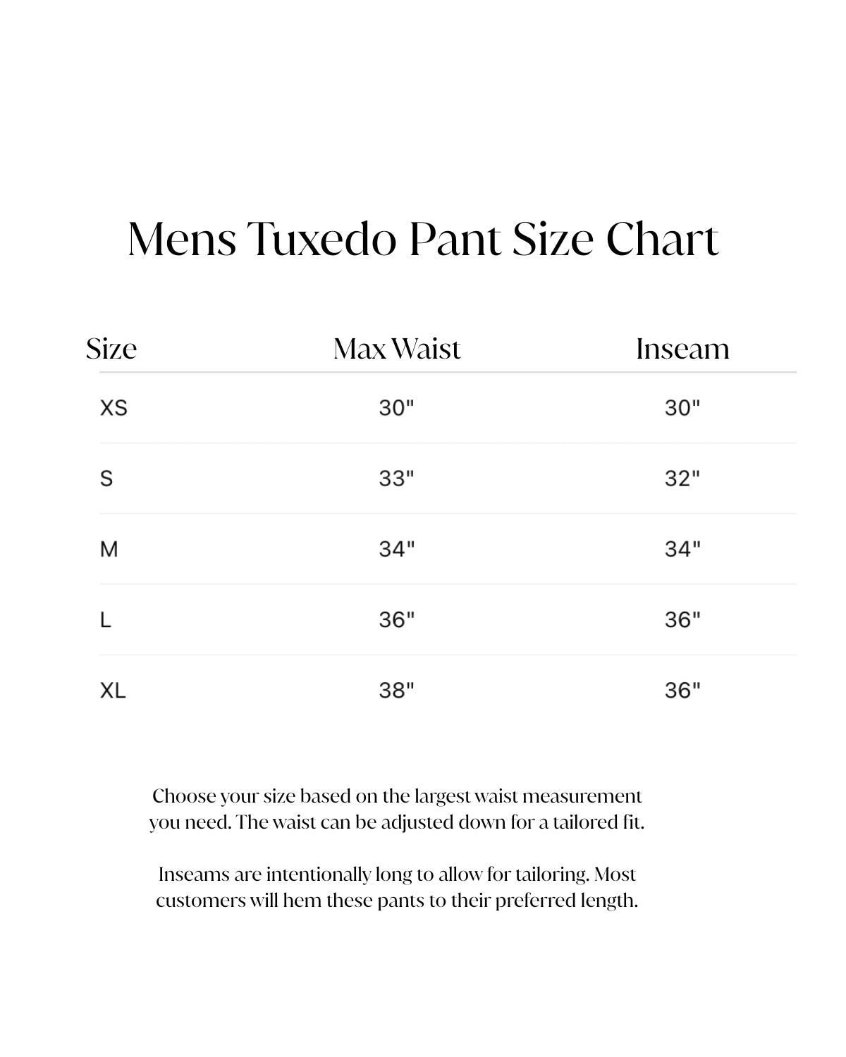Men's Tuxedo Pant