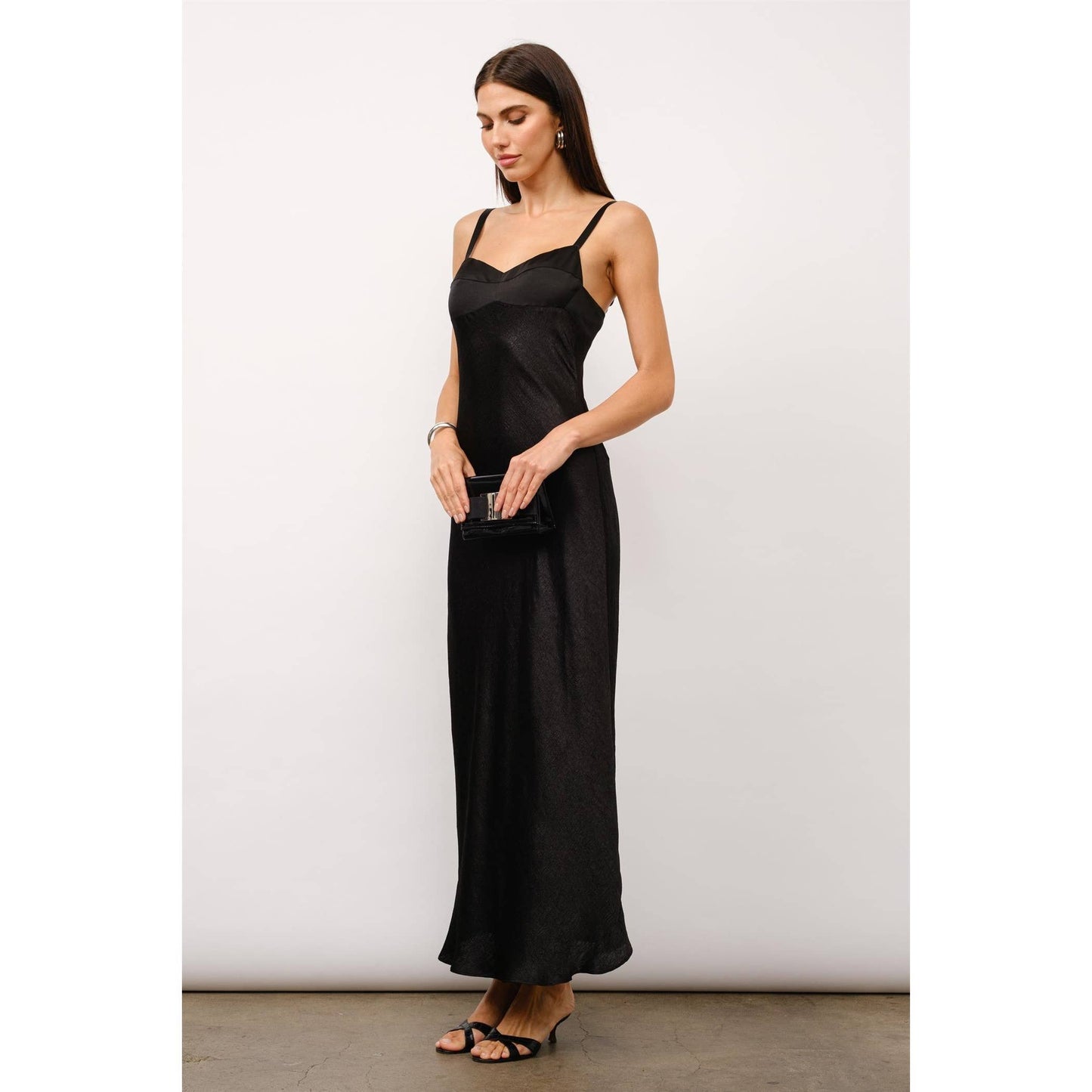 The Bianca Satin Maxi Slip Dress