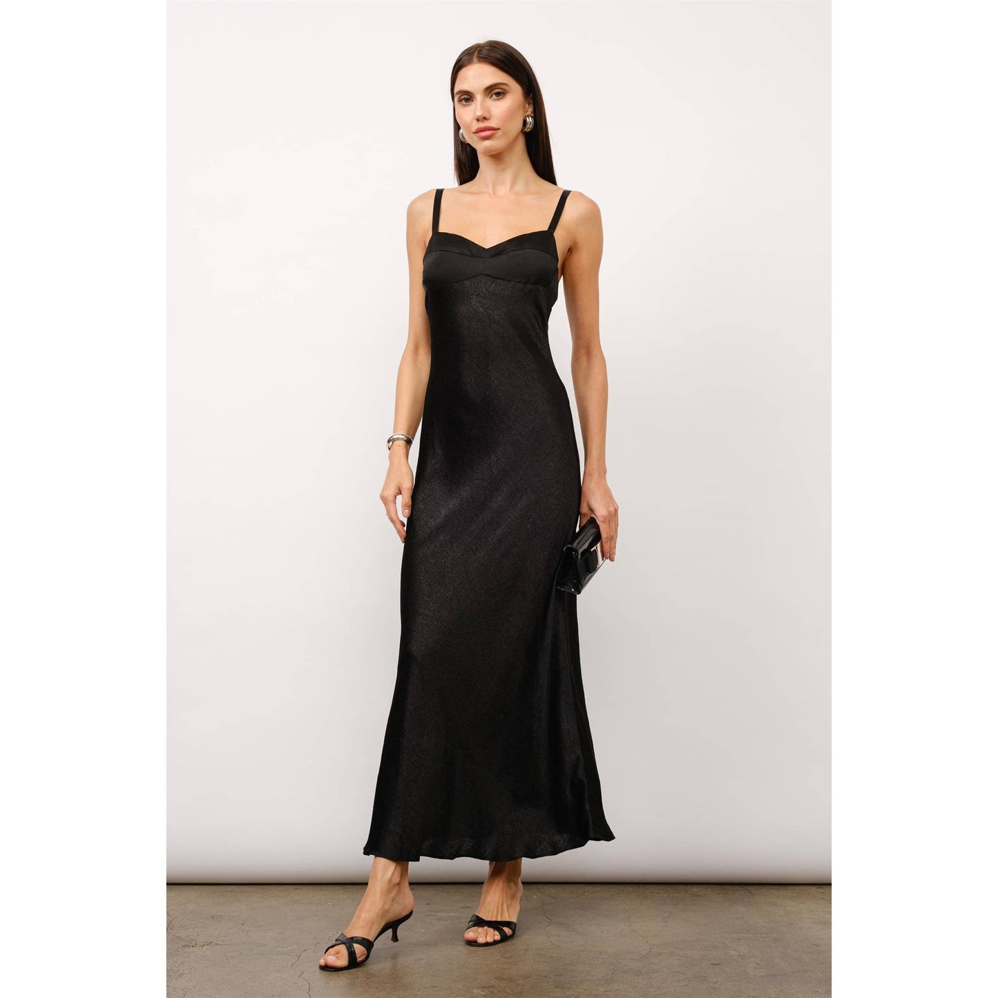 The Bianca Satin Maxi Slip Dress