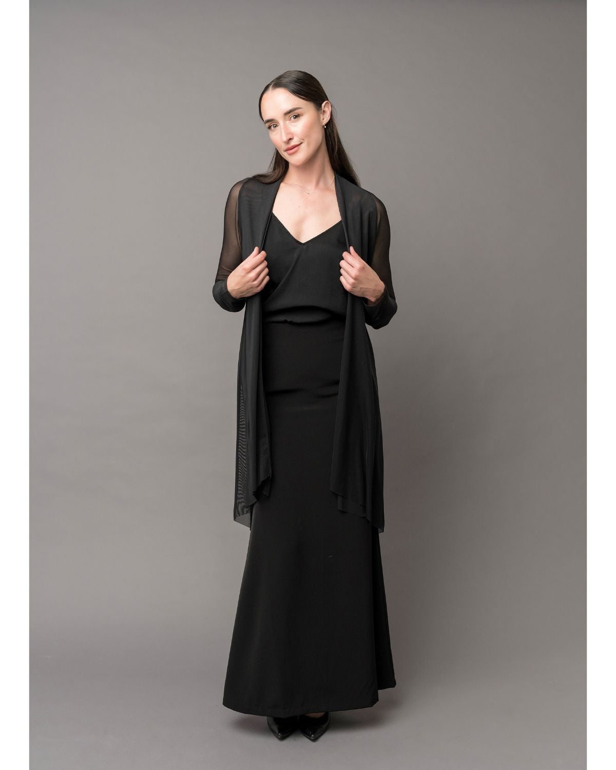 Mesh Cardigan Sheer Concert Black Duster for Musicians | Blackstrad 2XL Mesh Cardigan Sheer Concert Black Duster for Musicians | Blackstrad 2XL