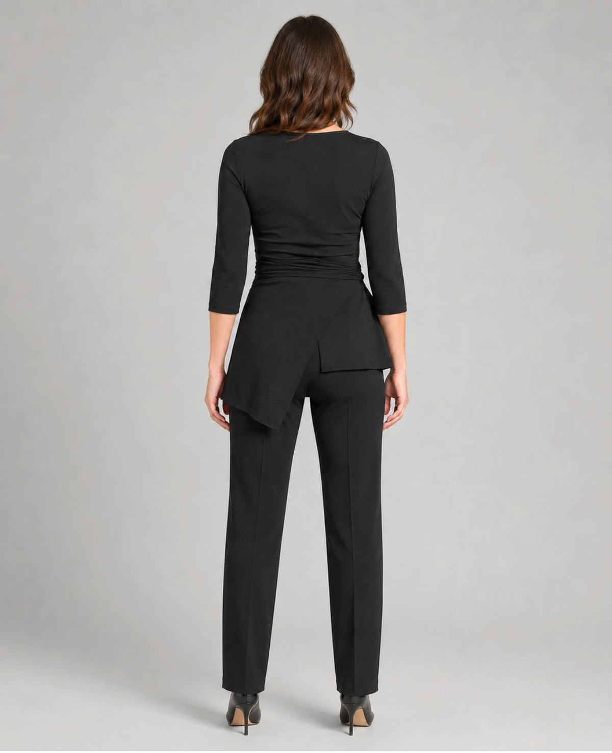 The Vesper Wrap Top | Long Sleeve Black Blouse for Musicians