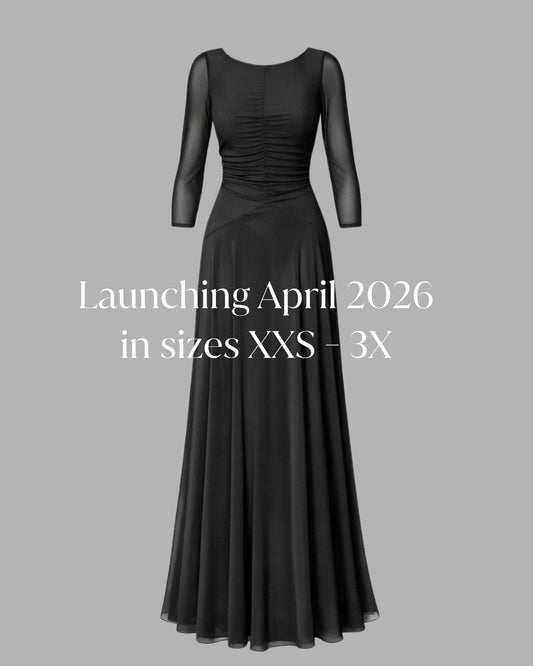 Ruched Mesh Dress – Concert Black