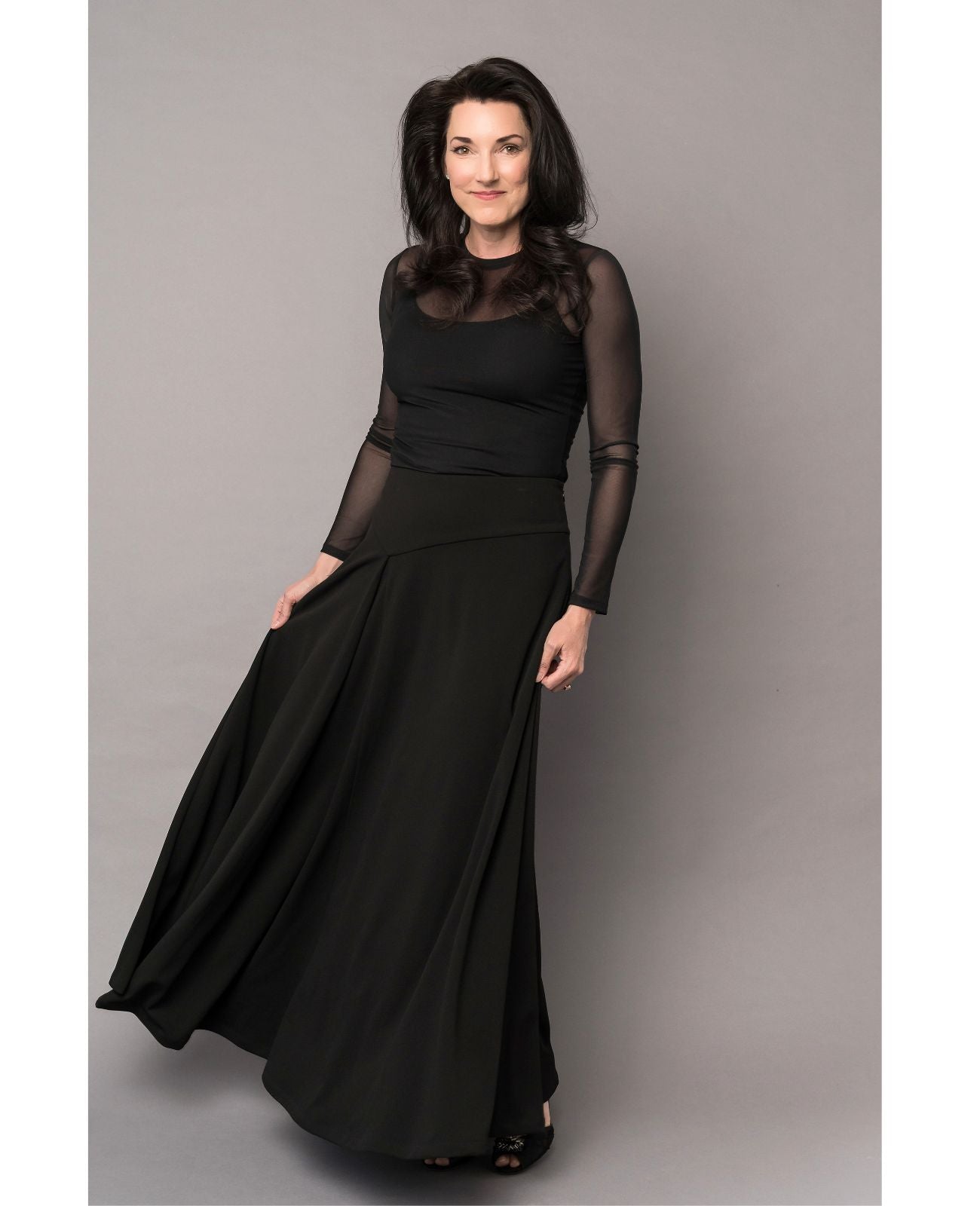 The Cello Skirt | A-Line Concert Black Skirt for Musicians