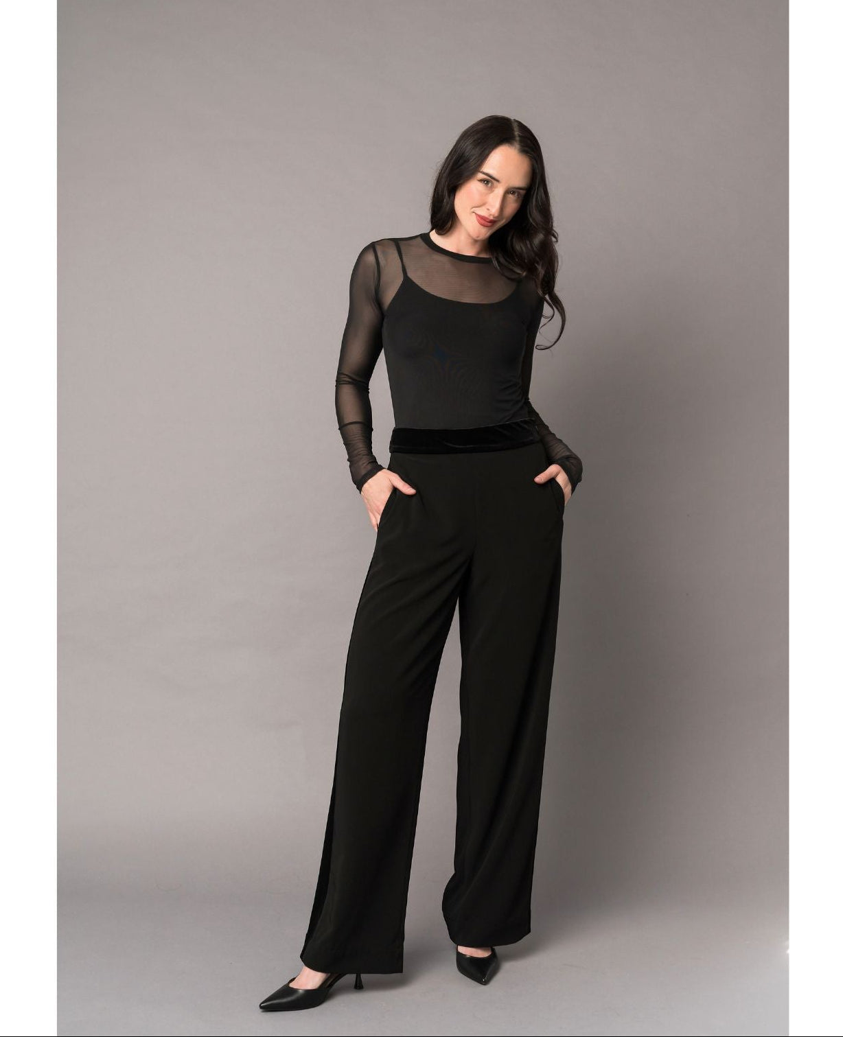 women's velvet tux pants