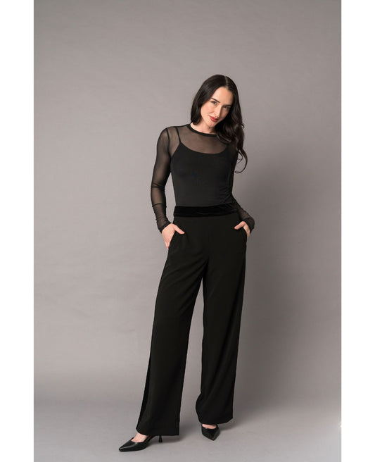 women's velvet tux pants
