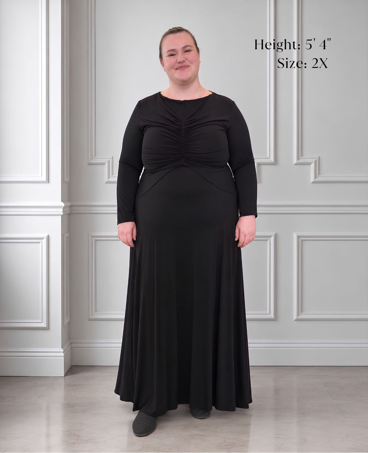 plus size concert black choir dresses