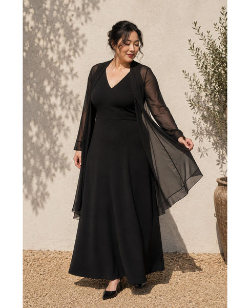 black cardigan with dress The Mesh | Sheer Concert Cardigan for Musicians Size:Custom Size (For Free) Babyboo Cornelia Maxi Dress 30.8%POLYESTER 29.7%ACRYLIC FIBRES 22.6%VISCOSE SD-10.29.25