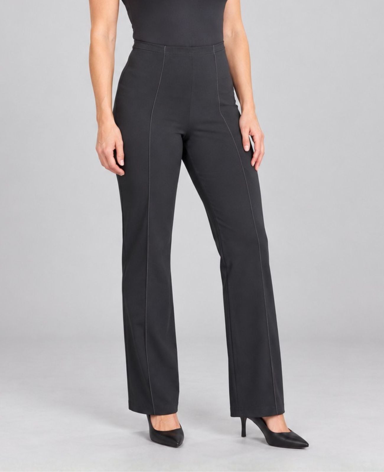 Tailored Straight Leg Stretch Pants | Concert Black Pants for Musicians