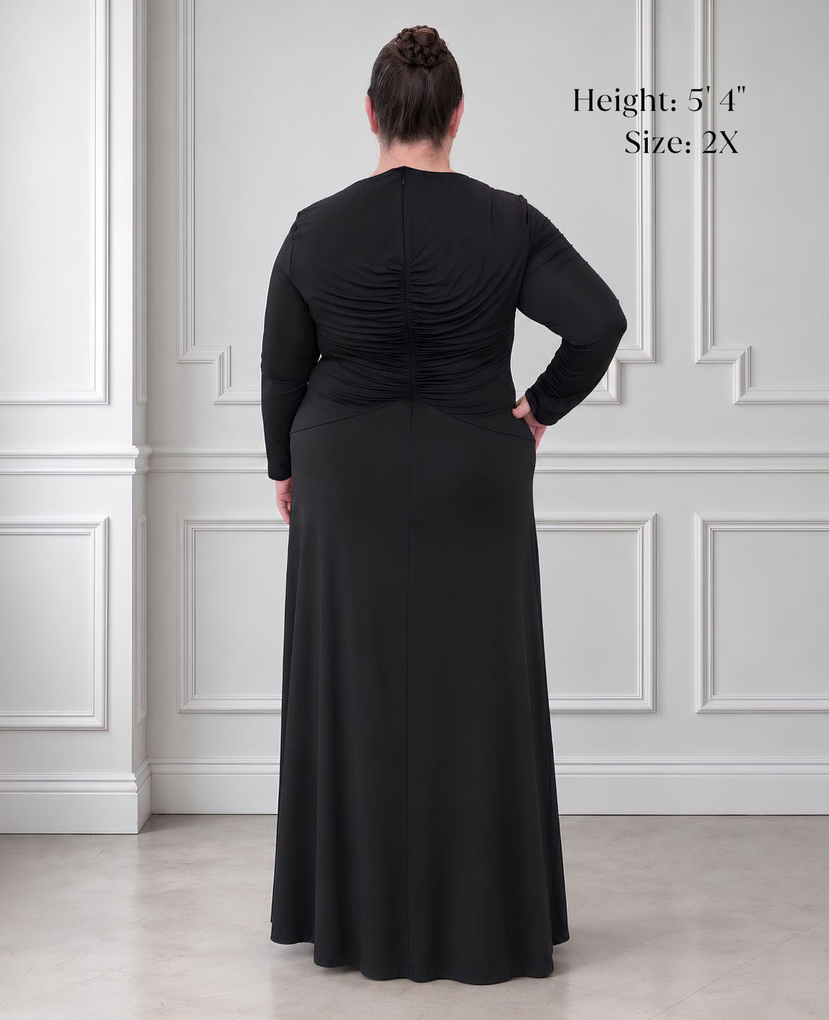 plus size concert black choir dresses