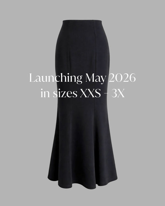 Concert Black Stretch Formal Maxi Skirt