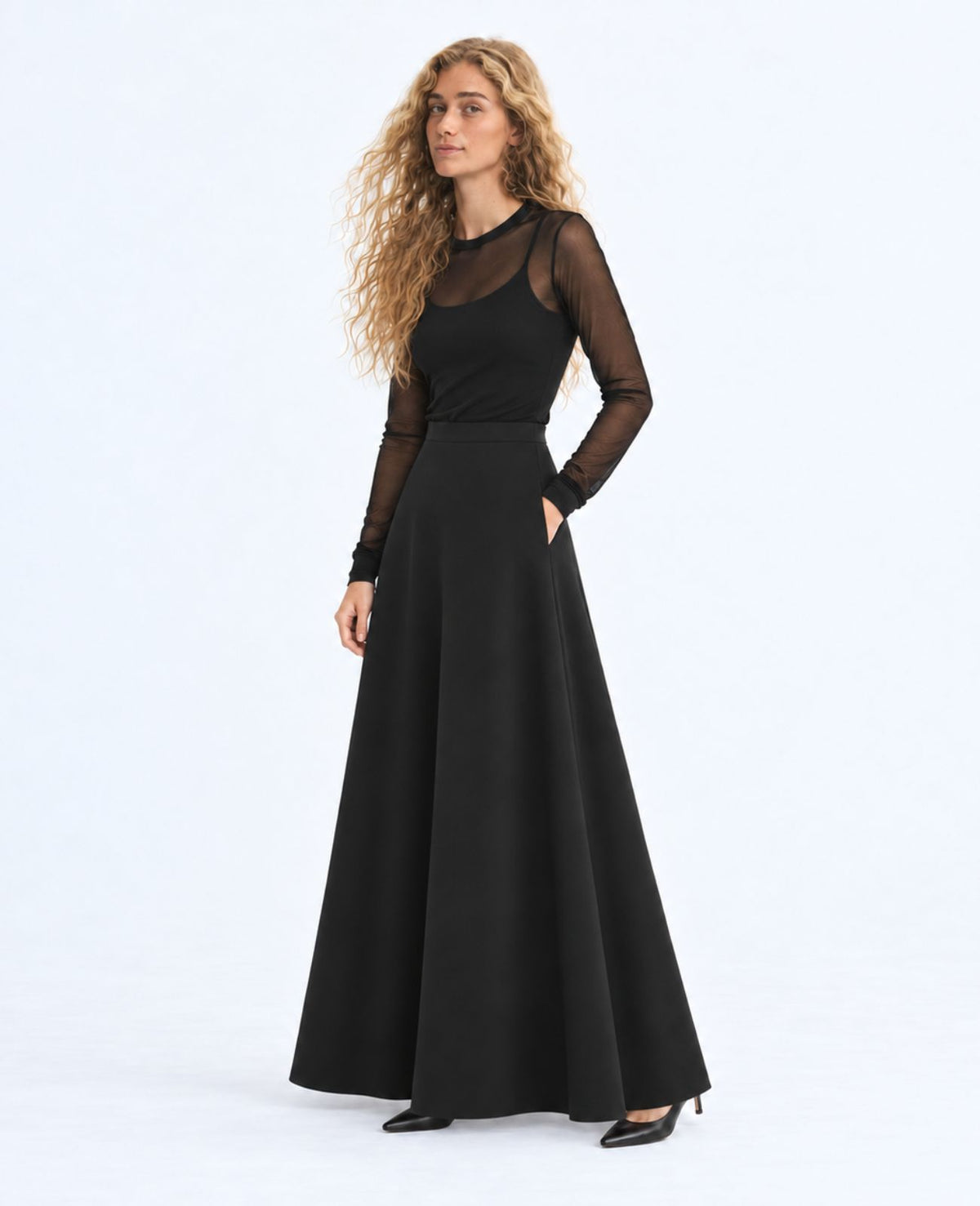 The Essential Concert Black Skirt | A-Line Skirt with Pockets for Musicians