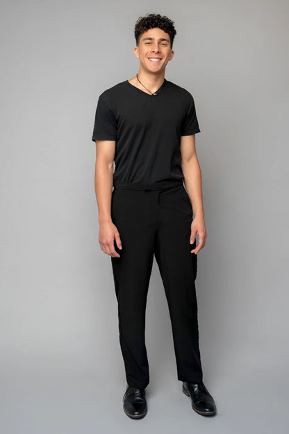 mens black tuxedo pants for musicians