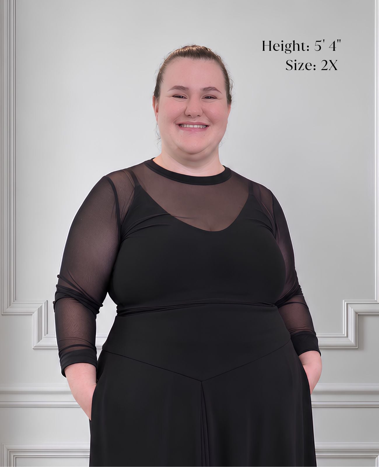 Lucent Sheer Mesh Top – Concert Black Layering Top | Blackstrad