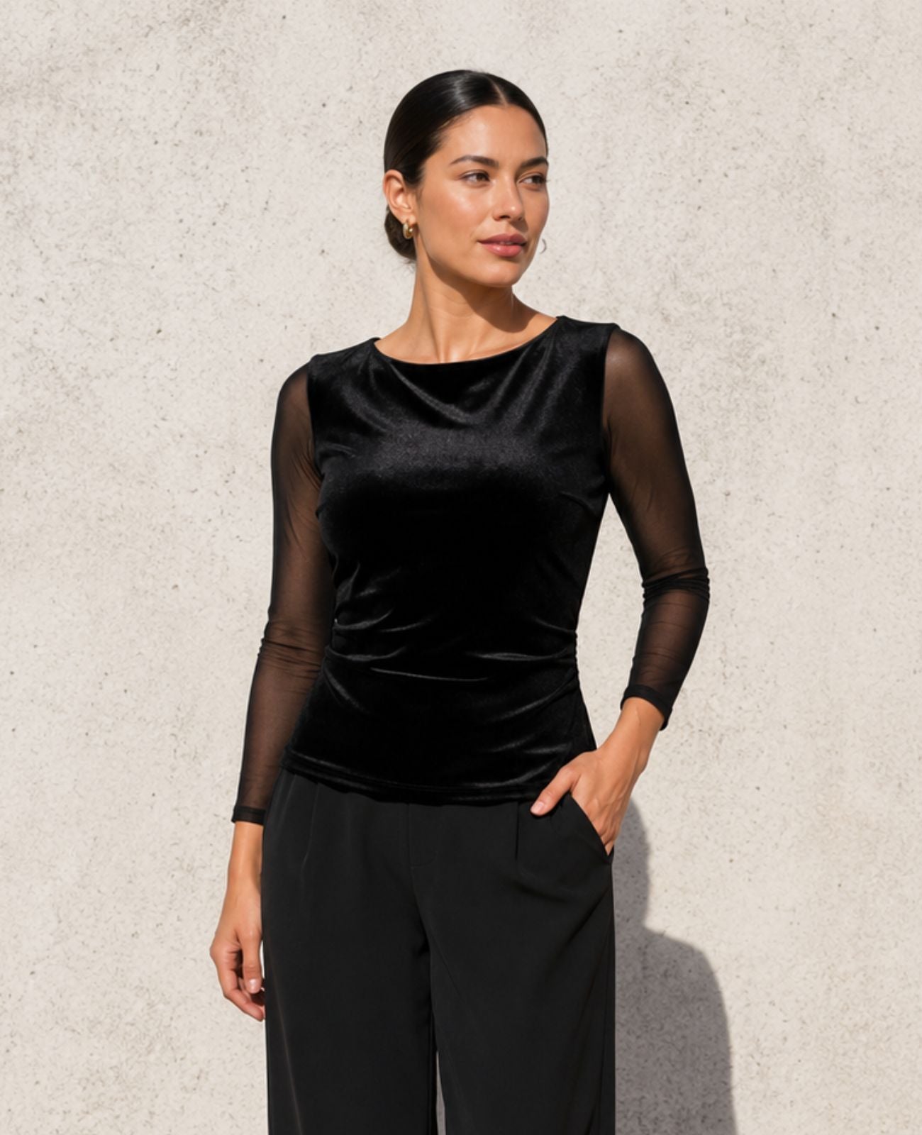 Velvet V-Back Top