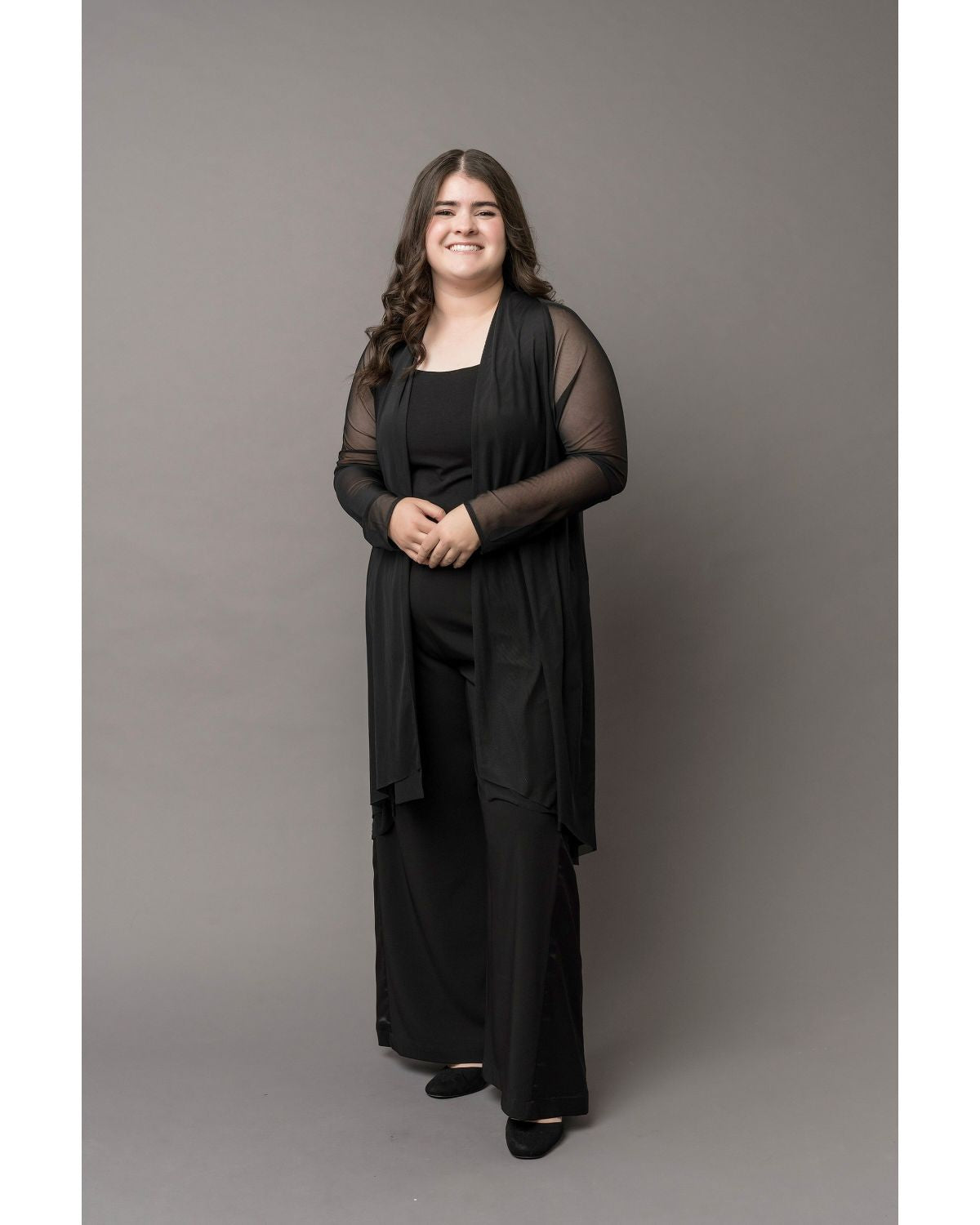 Mesh Cardigan Sheer Concert Black Duster for Musicians | Blackstrad 2XL Mesh Cardigan Sheer Concert Black Duster for Musicians | Blackstrad 2XL