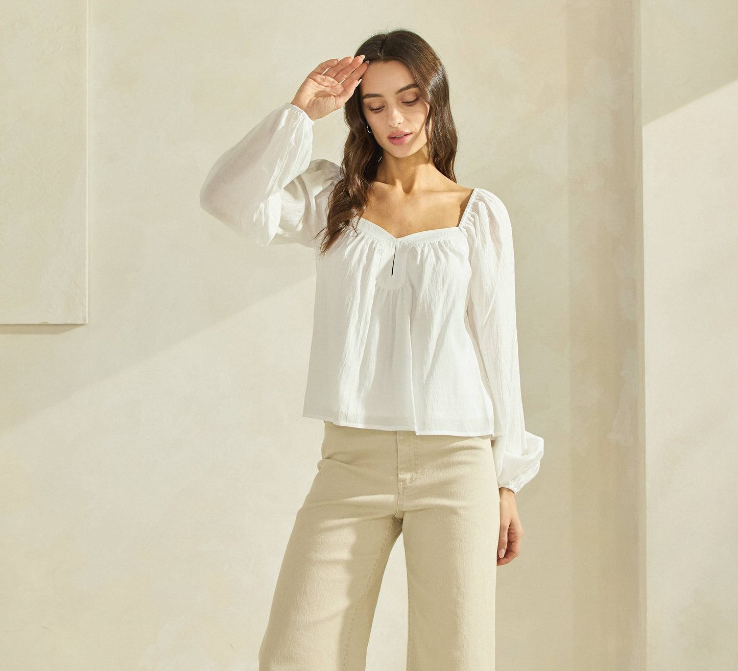 Sweetheart Summer Blouse in White