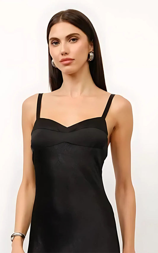The Bianca Satin Maxi Slip Dress