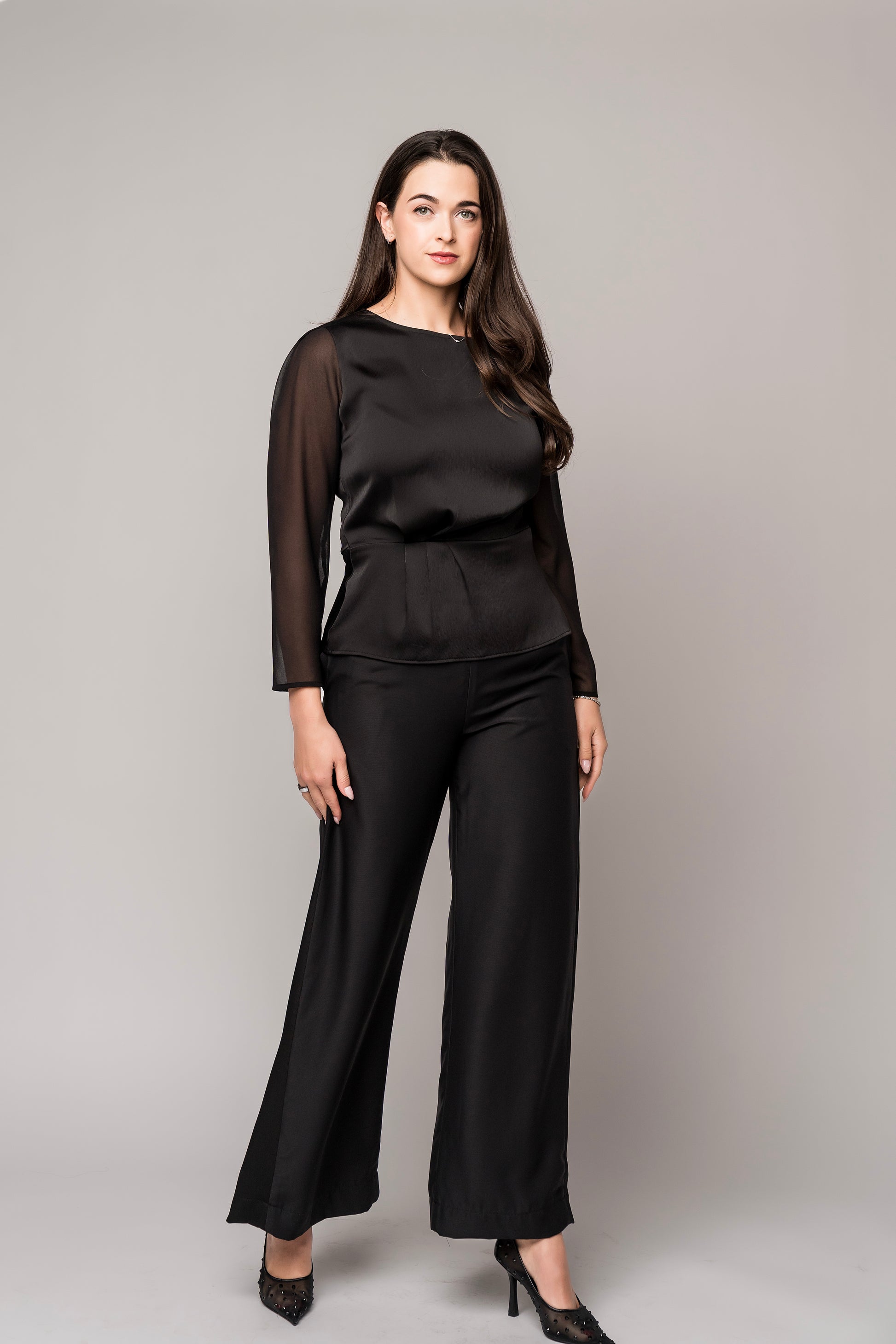 formal black pants, minimalist formal black pants, formal black pant set, black dress pants, concert black, concert attire, dressy black trousers wide leg black trousers, wide leg black pants, women's tux pants, breathable pants, black pants with pockets