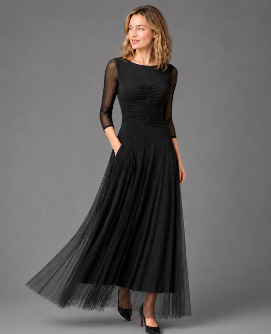 The Clara Dress | A-line Concert Black dress for Musicians