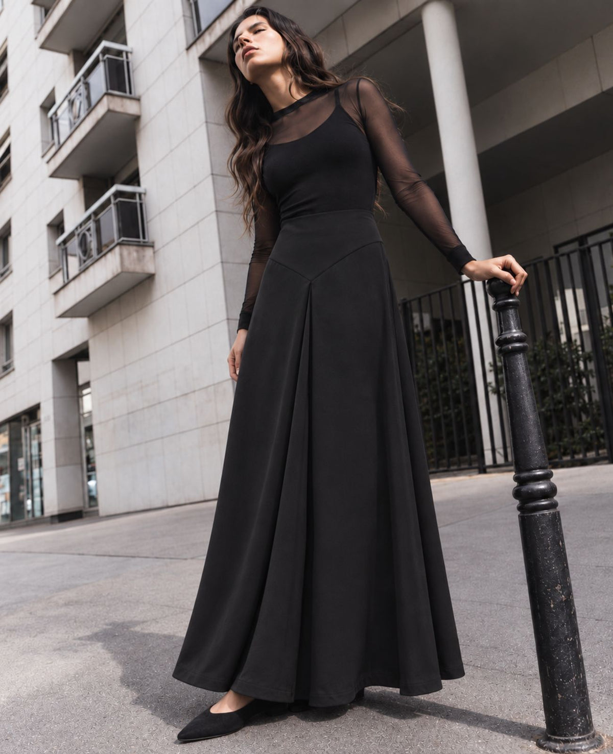 the cello skirt, a-line black formal skirt for musicians