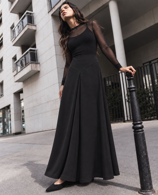the cello skirt, a-line black formal skirt for musicians