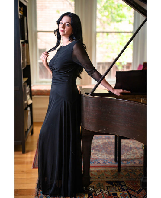 The Clara Ruched Mesh Dress