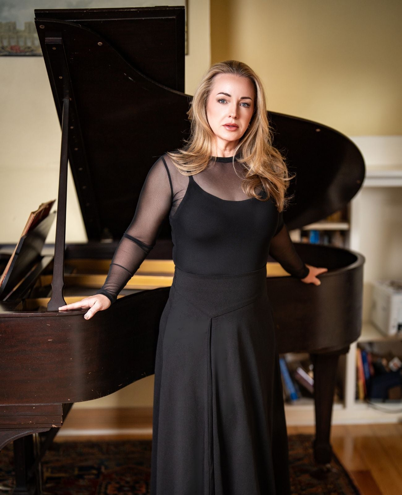 Cello Skirt and Mesh Top | Concert Black Set for Musicians in Orchestra and Choir