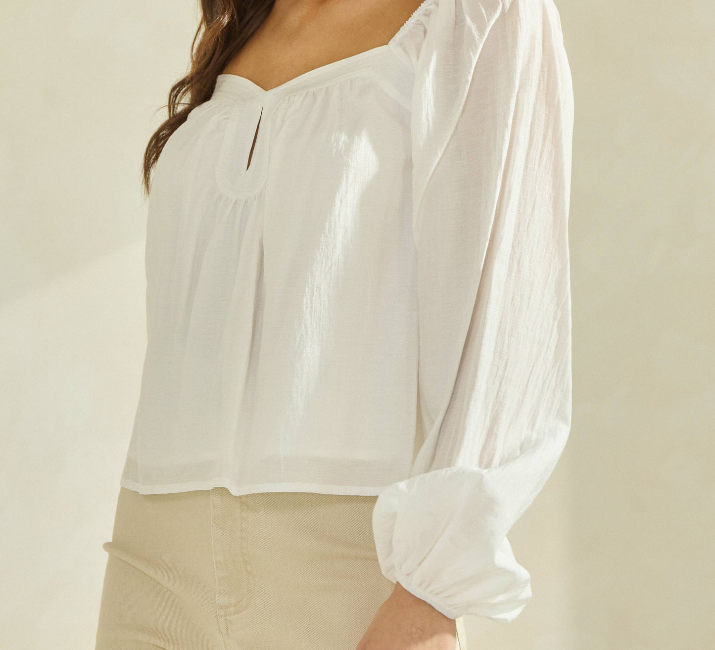Sweetheart Summer Blouse in White