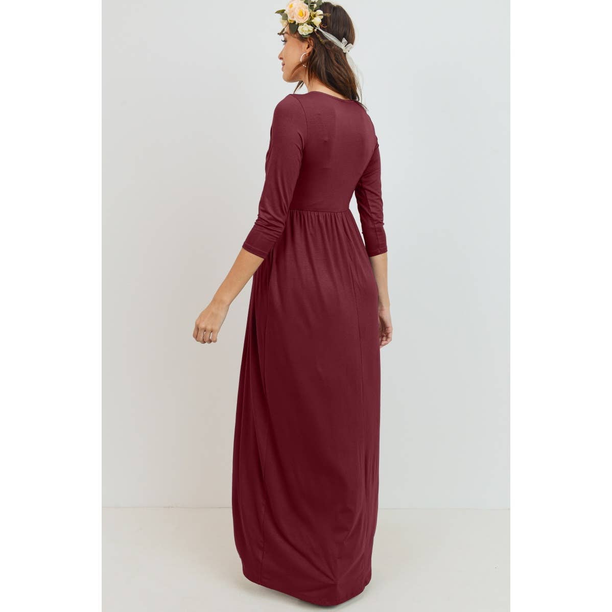Umstands-Still-Maxikleid