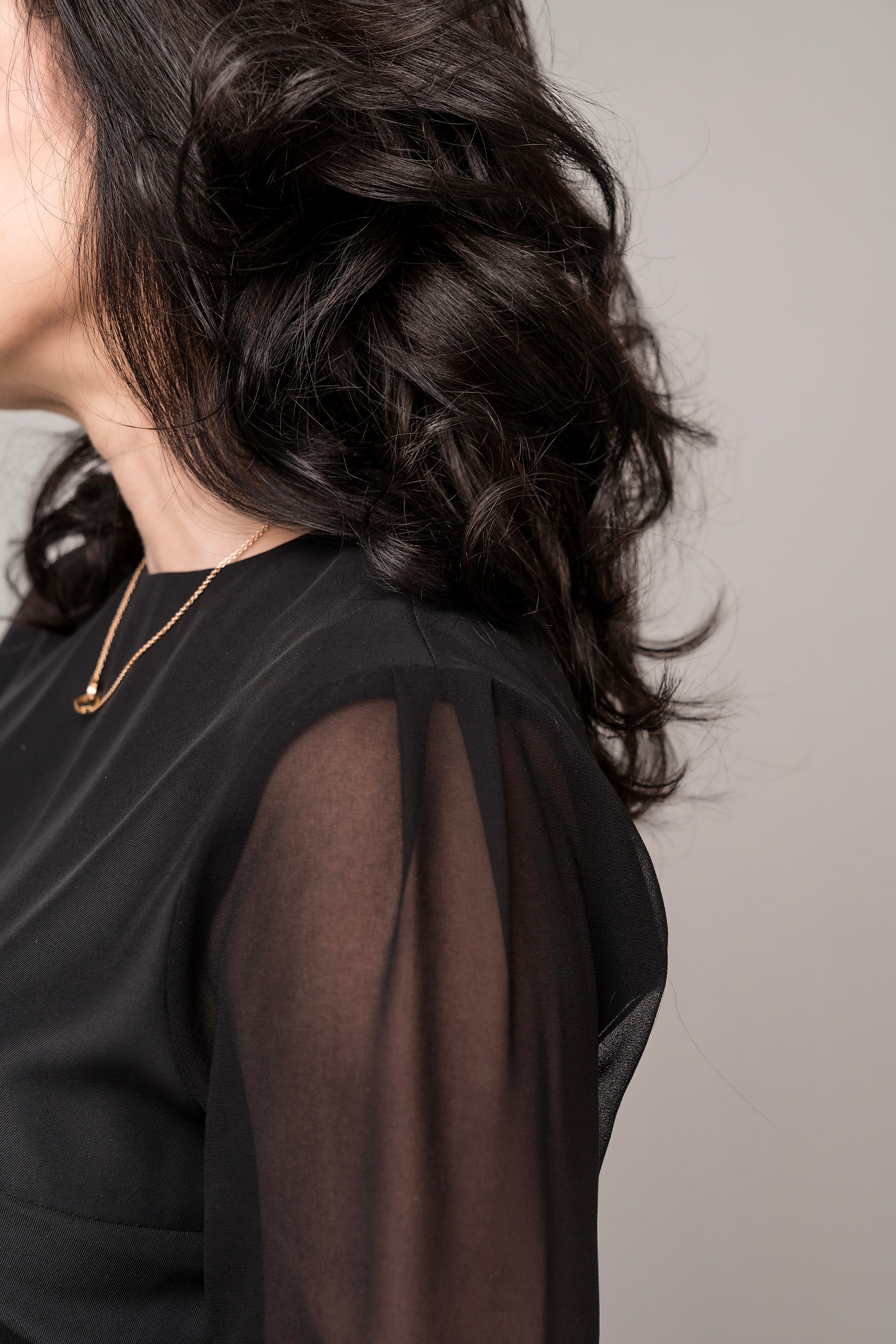 Vesper Wrap Top - Long Sleeve Concert Black Blouse – Blackstrad