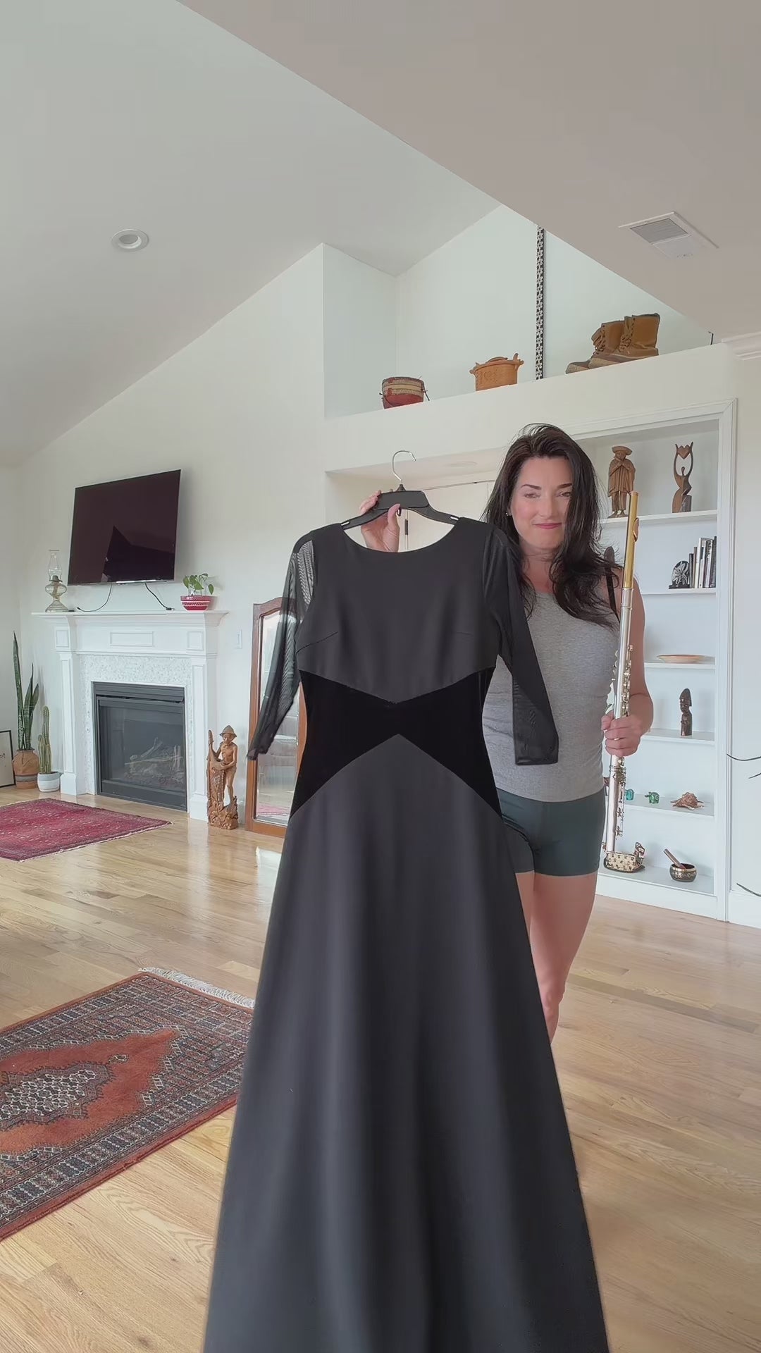 The Swan Dress – Bestselling Concert Black Dress for Musicians